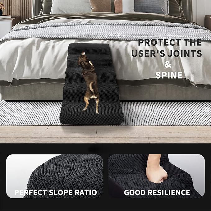 Foam Dog Stairs&Steps for Small Dogs for High Beds 26-28 Inches,Non-Slip