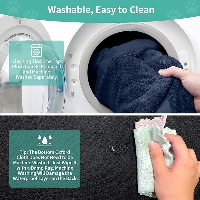 COSHNIBI Dog Bed Covers Replacement Washable 44Lx32Wx4H Inch