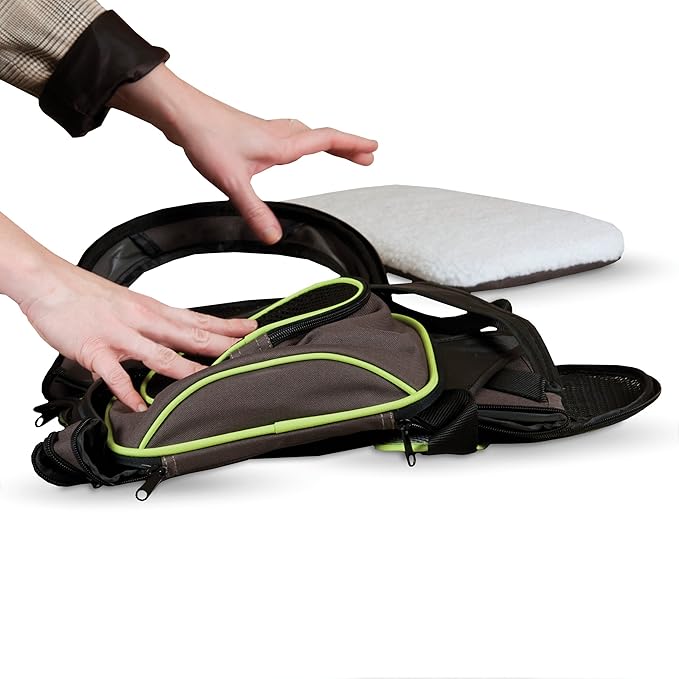 K&H Pet Products Classy Go Pet Carrier Brown/Lime 21" x 10" x 10.5"