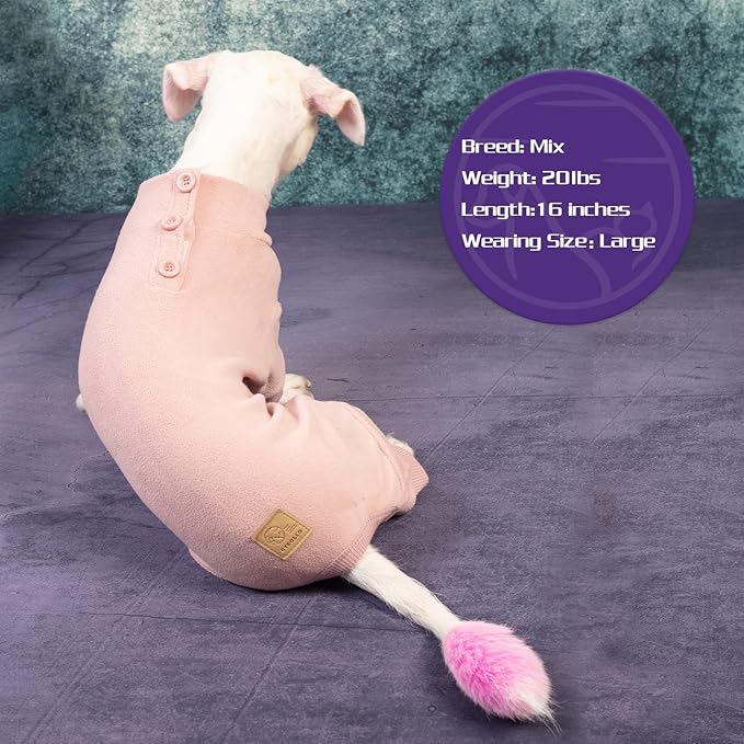 cyeollo Dog Pajamas Thermal Fleece Dog Coat Pjs Stretchable Jumpsuit Turtleneck Warm Winter Dog Coats Doggie Clothes Outfits for Small Dogs