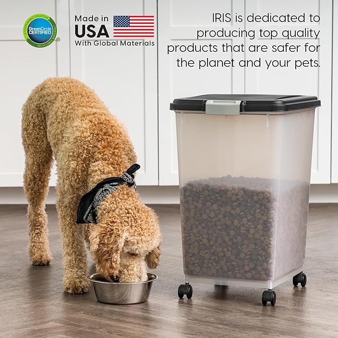IRIS USA Airtight Dog Food Storage Container 54 lbs,