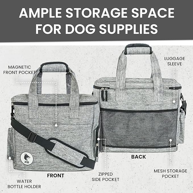 Grey Dog Travel Bag for Supplies