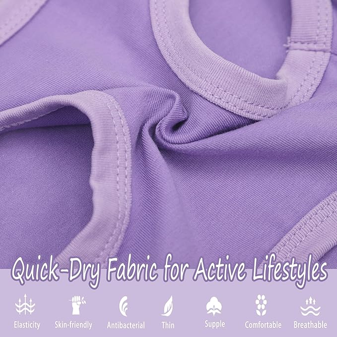 Paiaite Dog Clothes Fashionable Sleeveless Pet Vest: 'Little Miss Sassy' Printed Cotton Dog Shirt, Ideal for Small, Medium, and Large Breeds, Ensuring Comfort and Breathability Purple L