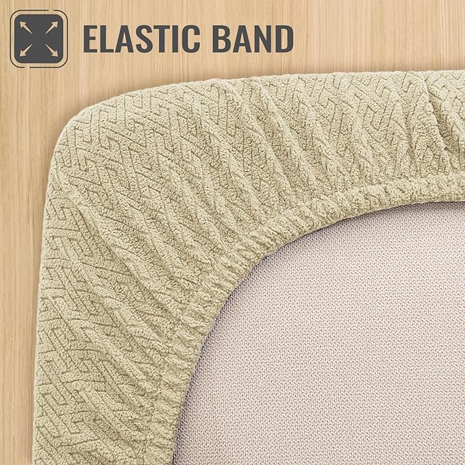 nanbowang Waterproof Dog Bed Covers Replacement Washable Pet Hair Easy to Remove (32x44x6, Beige)