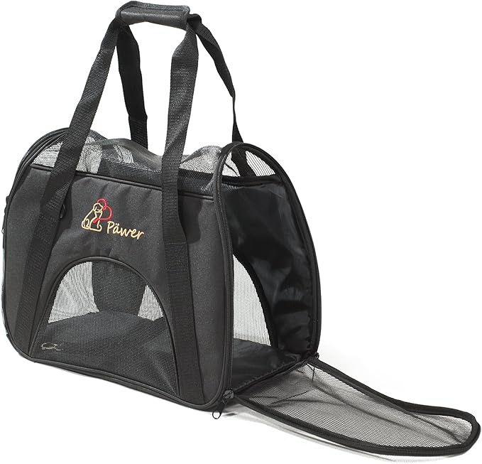 Soft-Sided Pet Carrier for Cat and Small Dog 600D Oxford 2 Mesh