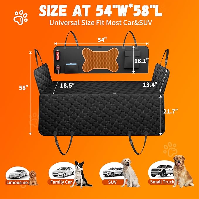 Dog Seat Cover for Car Back Seat