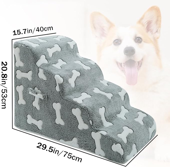Dog Stairs for Small Dogs 2/3/4-Step Dog 4 - 1)