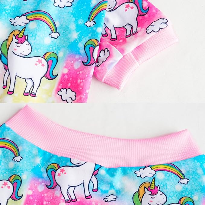 Dog Colorful Unicorn T Shirts Rainbow Pattern Printed Pet Shirt Softable Pajamas for Small Dogs (S,Colorful)