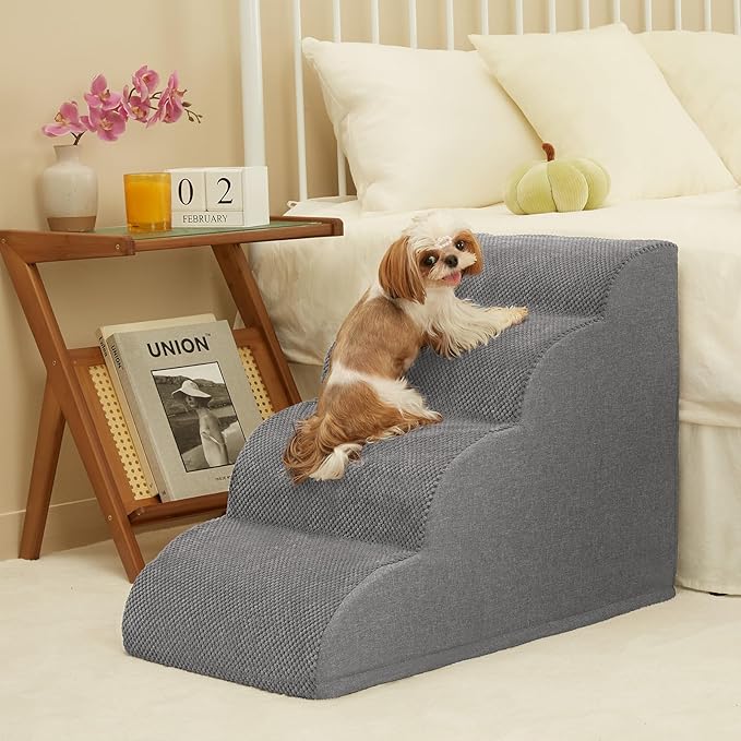 Dog Stairs 4-Tiers,Grey