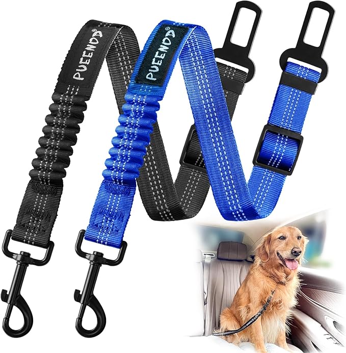 2 Pack Dog Seat Belt Adjustable Dog Car