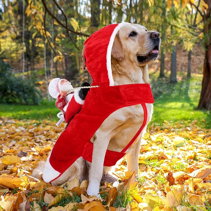 BWOGUE Santa Dog Costume Christmas Pet Clothes Santa