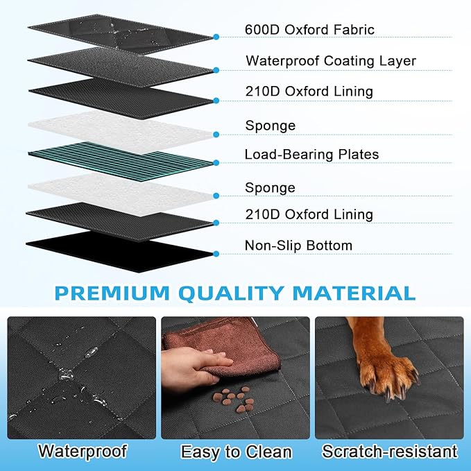 Kytely Back Seat Extender for Dogs 400lb, Waterproof