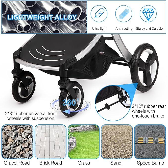 Pet Stroller for middle dogs zipperless with cat