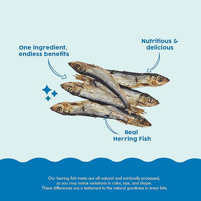 Benji & Louie Air Dried Herring Fish for Dogs and Cats 3 oz