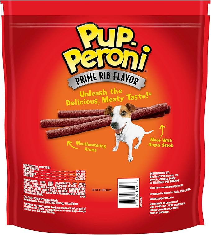 Pup-Peroni Dog Treats, Prime Rib Flavor, 38 Ounce, Made with Real Steak