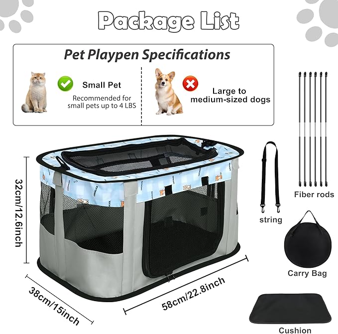 Dog Carriers for Small Dogs Cat Carrier Soft Sided Cat Bag Airline Foldable Pet Travel Carrier Bag with Mat and Carry Bag