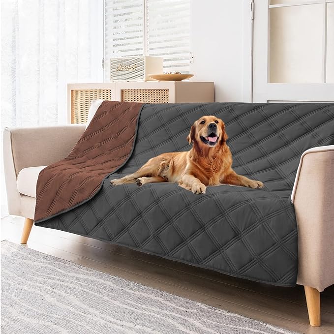 SUNNYTEX Waterproof & Reversible Dog Bed Cover Sofa Pets,(82 * 102")
