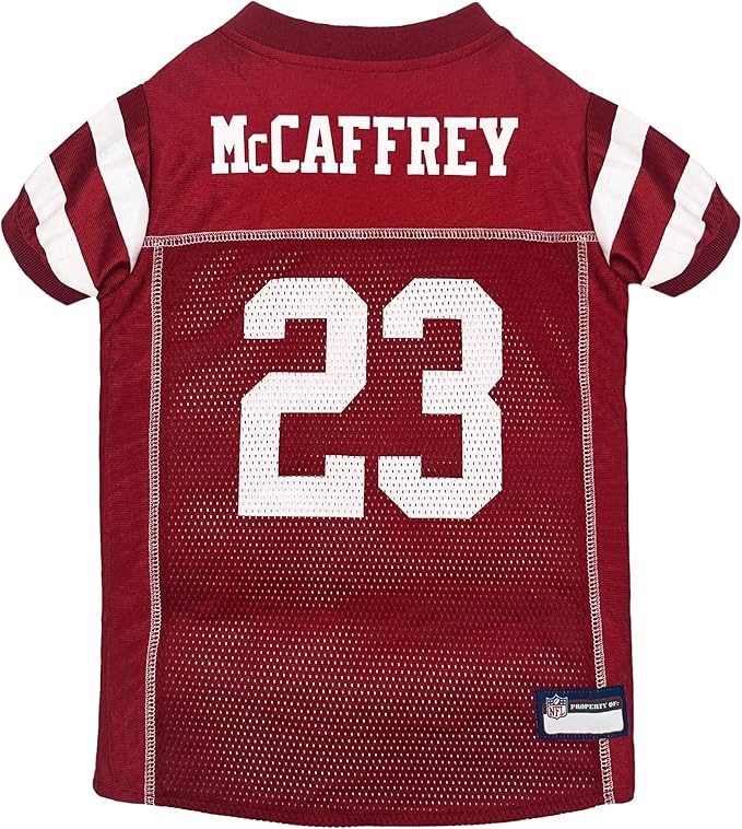 Pets First NFLPA Christian MCCAFFREY PET Jersey #23 49ers Mesh