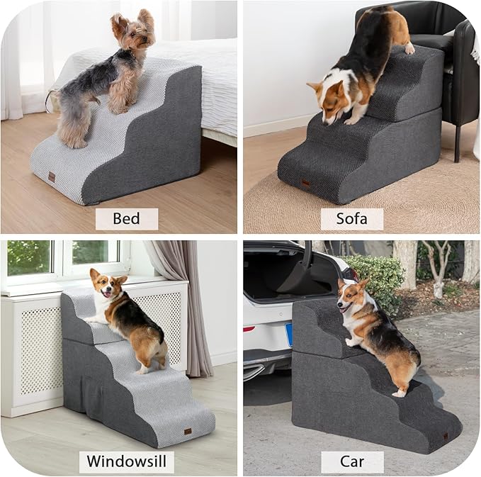 Dog Stairs for High Beds with Tunnel 5-Step Dog