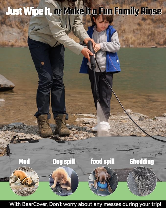 Back Seat Extender for Dogs,Dog Car Seat Cover Wash-Free,2024 Upgraded 500lbs,Travel Dog