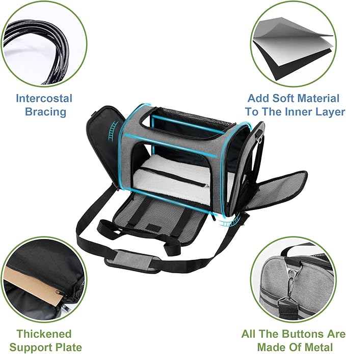 Soundy Large Cat Carrier Dog Carrier Pet Carrier Under 25 Lbs 2 Cats