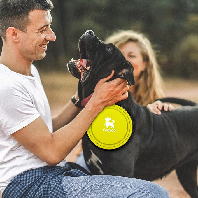 COOYOO Collapsible Dog Bowl 2 Pack 2 Carabiners