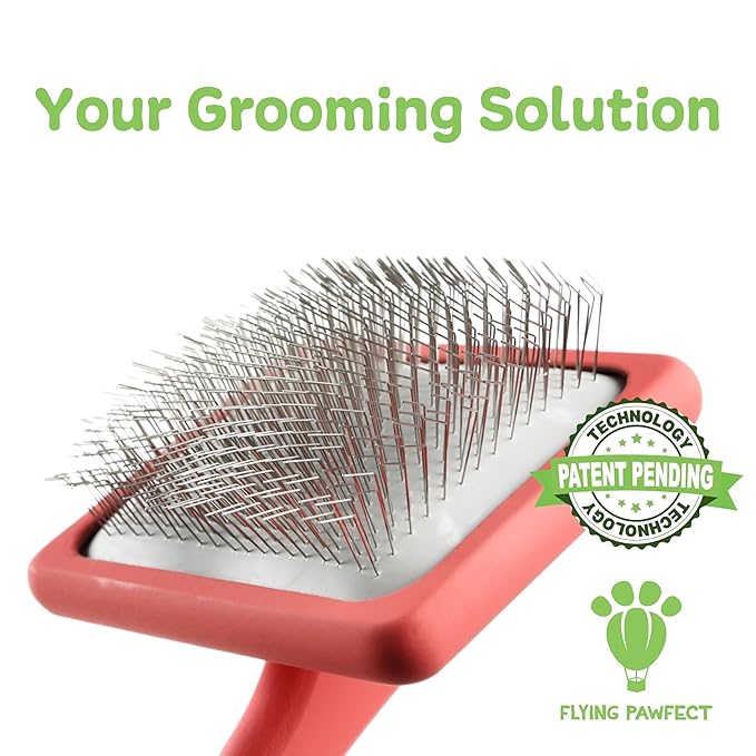 Pet Slicker Brush With Soft Massage Grooming Stainless Steel Pins
