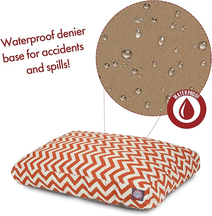 Burnt Orange Chevron Small Rectangle Indoor Outdoor Pet