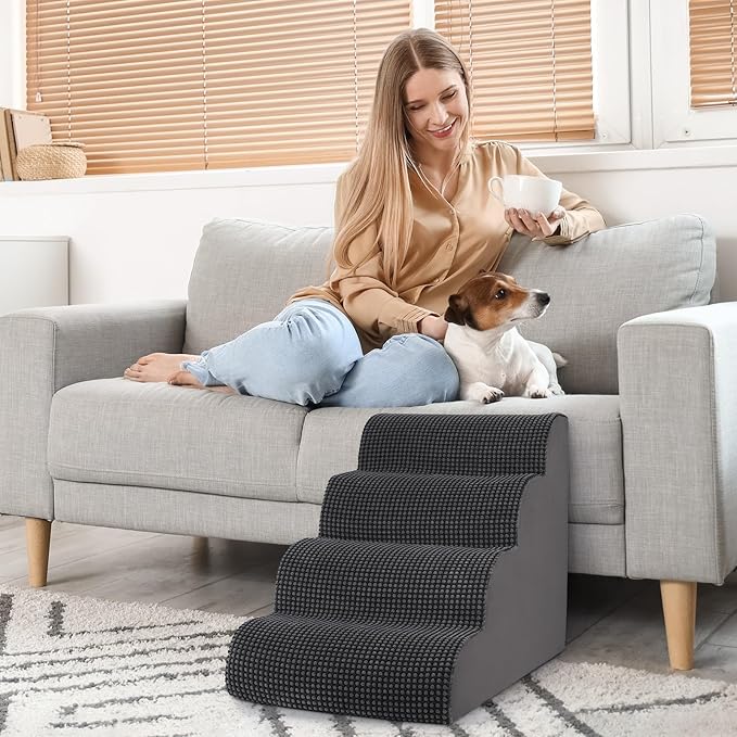 Dog Stairs Ramp for Small Dogs 4-Step Pet