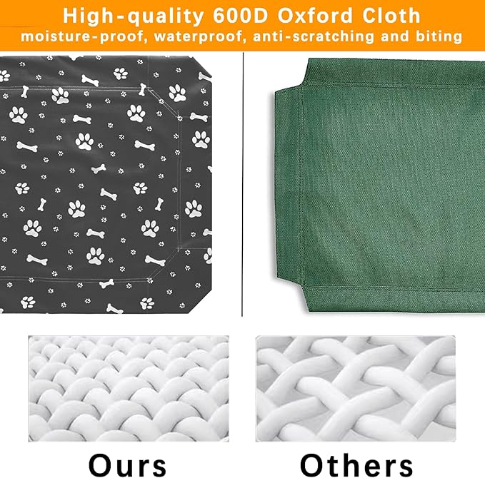 Elevated Dog Bed Pet Bed Replacement Cover L(43.3" L 31.5" W 7.5" Th)