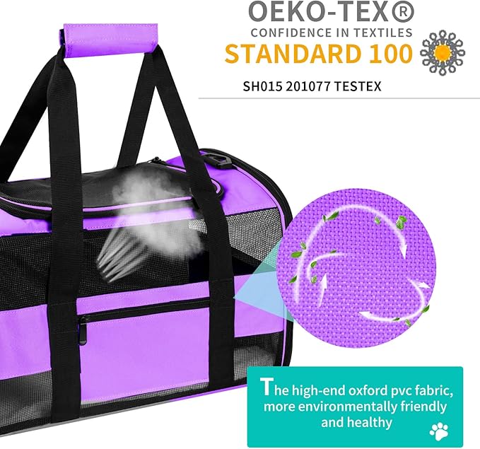 Cat Carrier Dog Carrier Pet Carrier Airline Approved for Small Dogs Medium Cats Puppies Under 15 Lbs