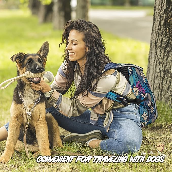 BAGLHER Dog Travel Bag Backpack 2 Silicone 2 Food