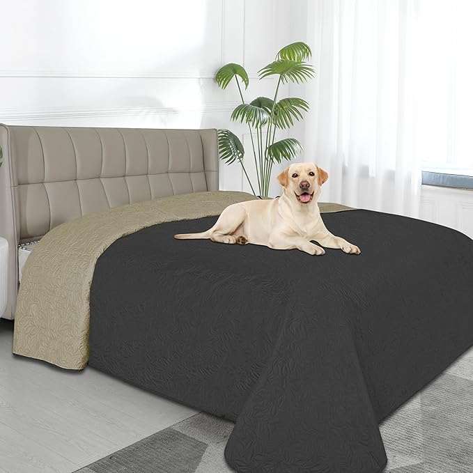 Easy-Going Waterproof Dog Bed Cover Reversible Leak Proof Pet Blanket Replacement Mat for Furniture Washable Couch Cover Sofa Cover for Dogs Cat(52x86 Inch