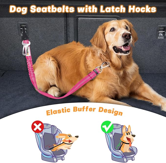 Dog Seat Belt for Car 4-in-1 Dog