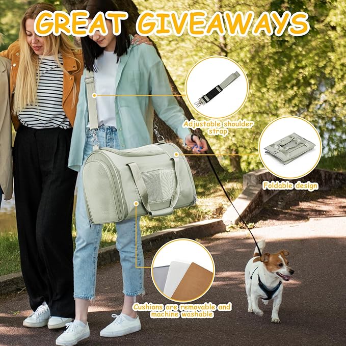 Cat Carrier Soft 20lbs,Green