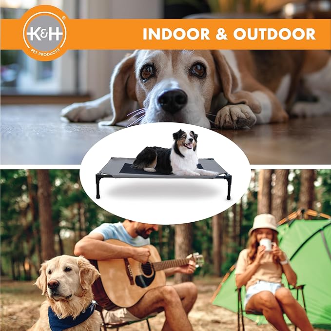 K&H Pet Products Dog Cots Beds for Large Dog- Elevated Outdoor Dog Cot Bed- Raised Dog Hammock Cooling Bed- Washable