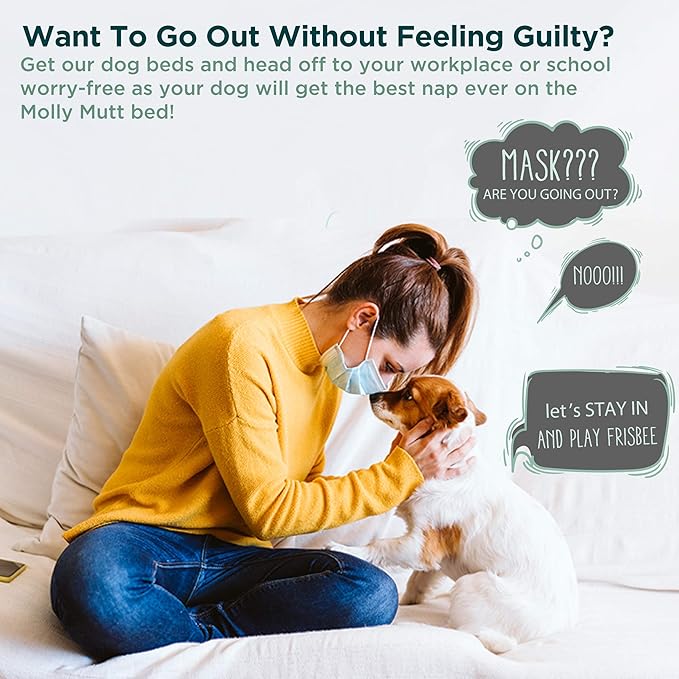 Molly Mutt Oversized Dog Bed Cover 45"L x 36"W x 5"Th