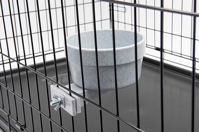 Lixit Quick Lock Removable Dog Kennel Bowls for Wire and Soft Sided Crates (20oz Wire Crate