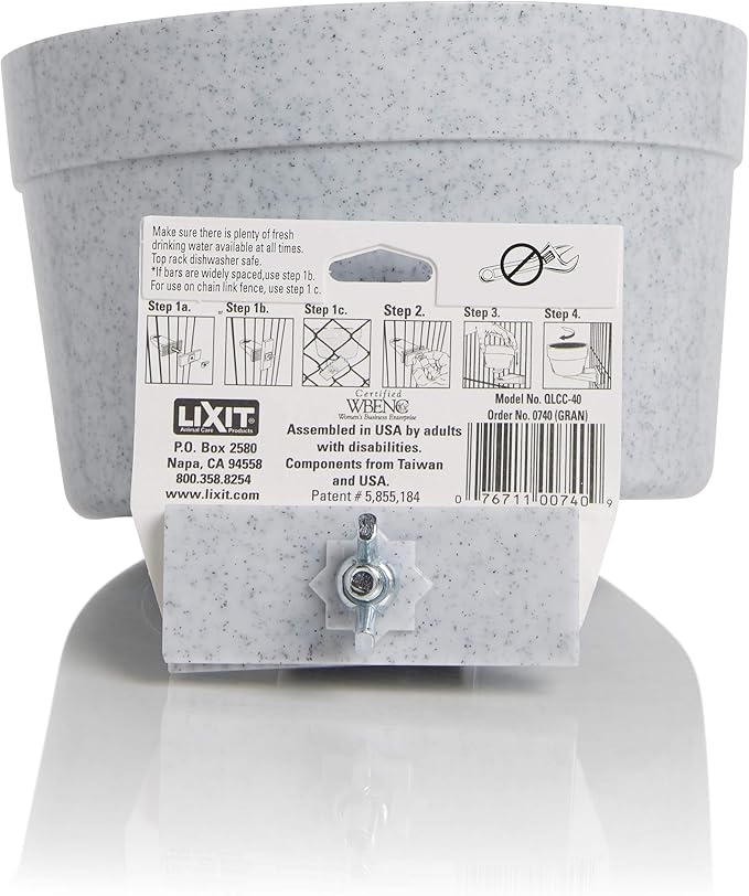 Lixit Quick Lock Removable Dog Kennel Bowls for Wire and Soft Sided Crates (40oz Wire Crate 2)