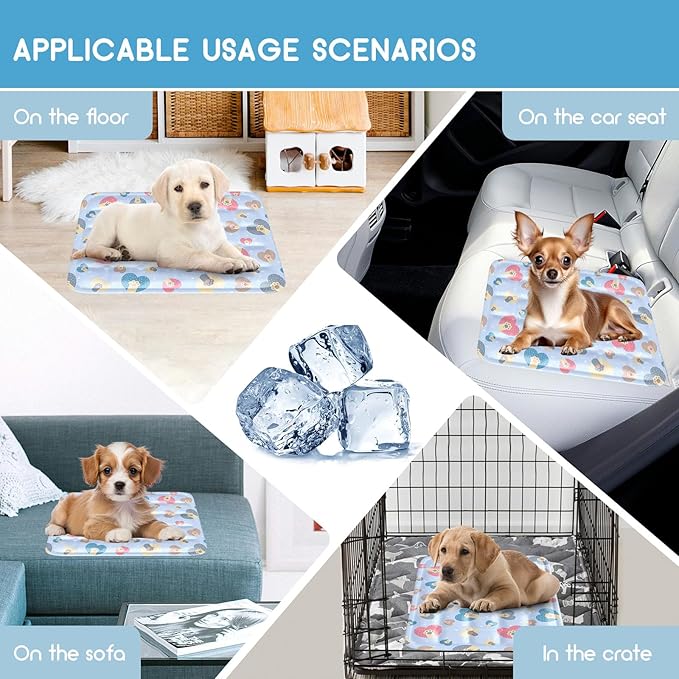 Enjoying Cooling Mat for Small Dogs Cats 11.8" x 15.75" Pet