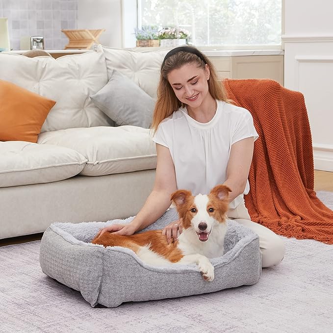 FURTIME Small Dog Beds for Small Dogs S(20''x19''x6'')