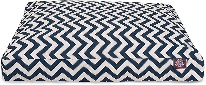 Navy Blue Chevron Medium Rectangle Indoor Outdoor Pet