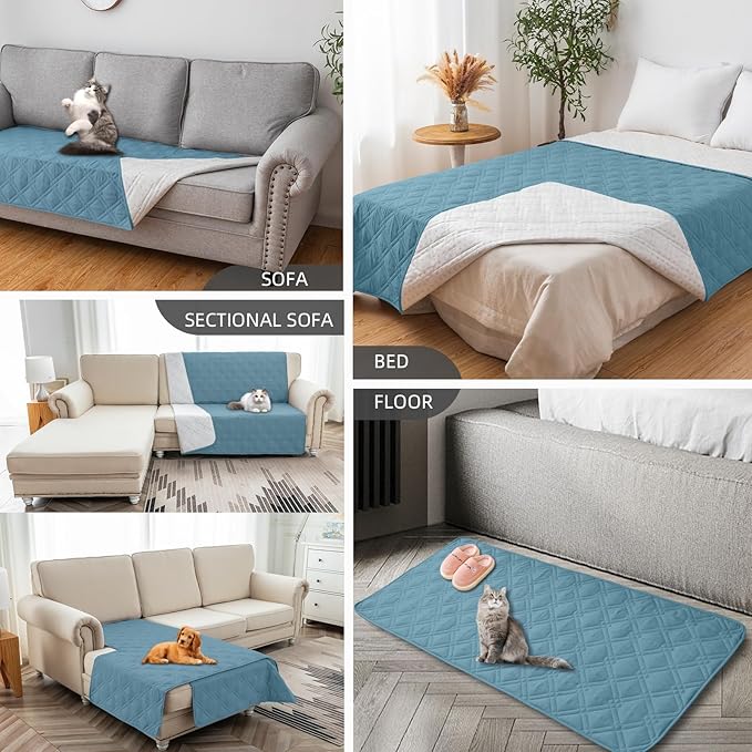 Water Resistant Dog Bed Cover Pet Blanket with Anti-Slip Back for Furniture Bed Couch Sofa (68x82 Inch