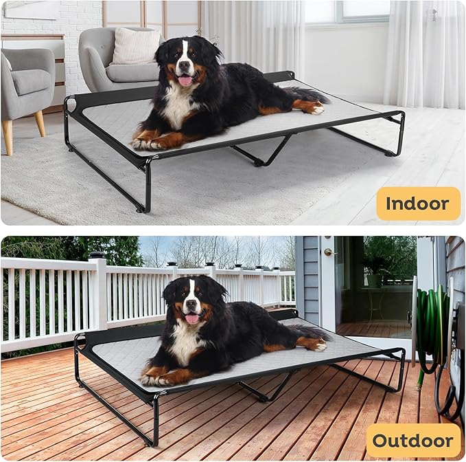 Veehoo Elevated Dog Bed with Washable Dog Pee Pads 100% Waterproof CWC2201CCP
