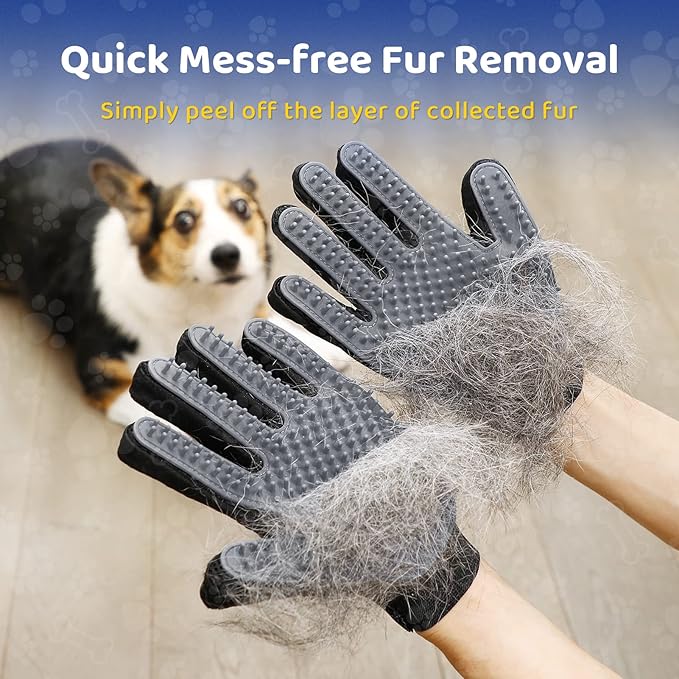 Upgrade Version Pet Grooming Glove 1 Pair