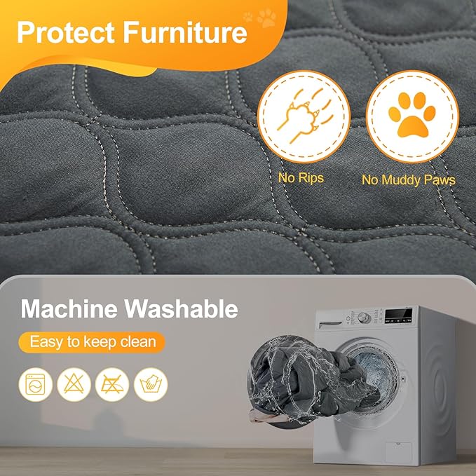 Waterproof Dog Bed Cover Blanket Non Slip Couch Cover for Pets Small Dog Cat Kids Children Sofa Furniture Protector(54"×82"