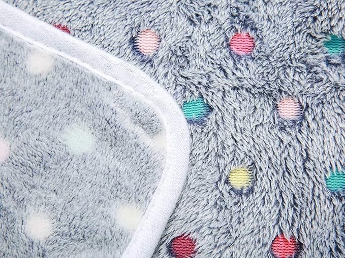 1 Pack 3 Blankets Super Soft Cute Dot