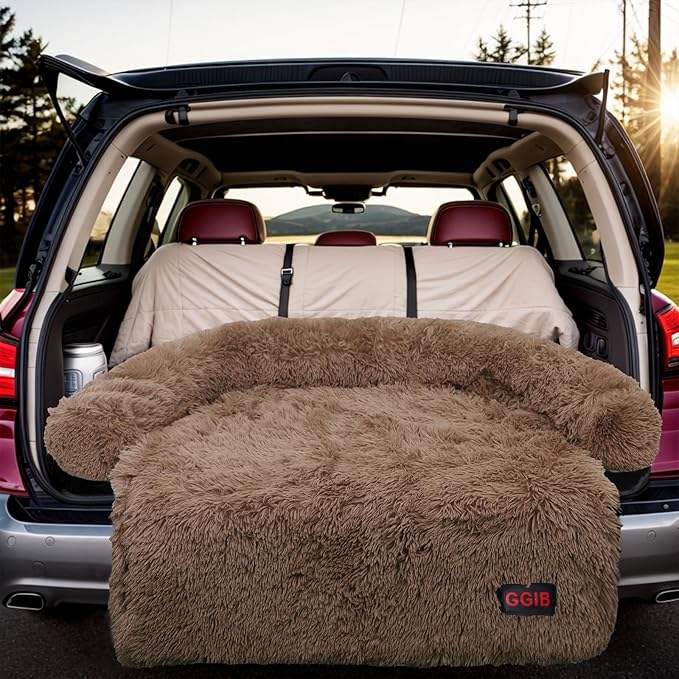 Calming Dog Bed Fluffy Plush Dog Mat for Furniture Protector with Removable Washable Cover for Large Medium Small Dogs and Cats (Extra Large (53x39.3x6)