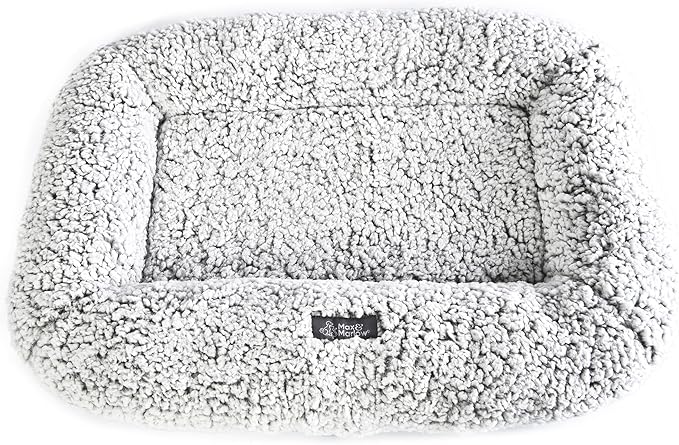 Max & Marlow Plush Sherpa Bolstered Crate Mat Dog & Cat Bed