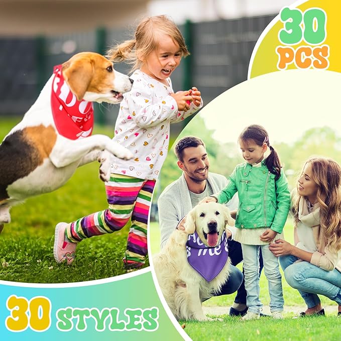 30 Pcs Adopt Me Dog Bandanas Pet Bandanas